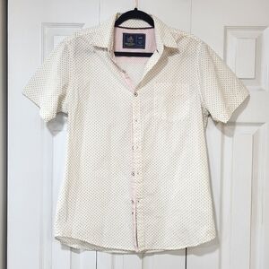 Rugby University Mens Size M 100% Cotton White Button Down Dress Shirt Spring